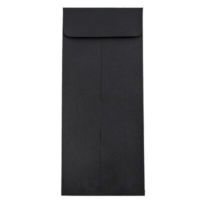 JAM Paper #11 Policy Business Envelopes, 4.5 x 10.375, Black Linen, 25/Pack (V01219)