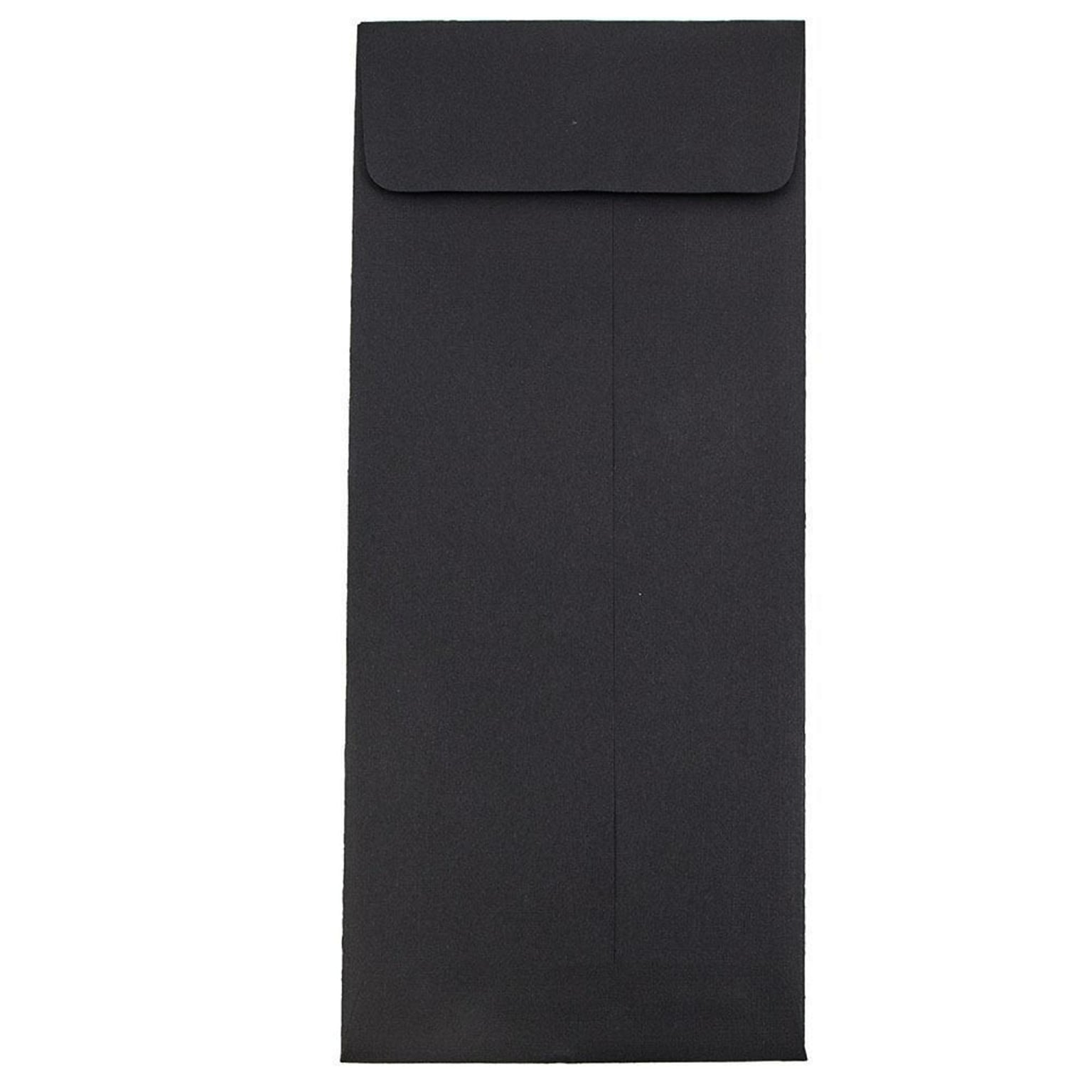 JAM Paper #14 Policy Business Envelopes, 5 x 11.5, Black Linen, 25/Pack (V01221)