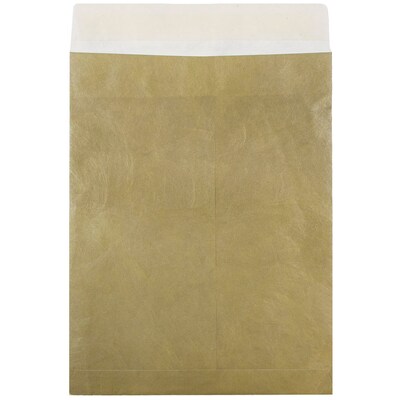 JAM Paper 10 x 13 Tear-Proof Open End Catalog Envelopes, Gold, 25/Pack (V021378)