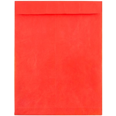 JAM Paper Tear-Proof Open End Catalog Envelopes, 10 x 13, Red, 25/Pack (V021383)