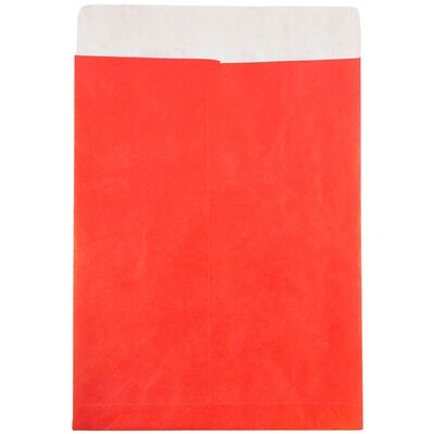 JAM Paper Tear-Proof Open End Catalog Envelopes, 10" x 13", Red, 25/Pack (V021383)