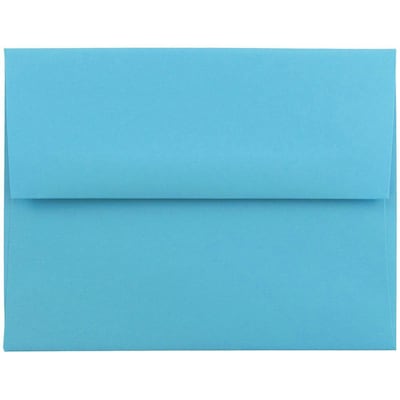 JAM Paper® A2 Colored Invitation Envelopes, 4.375 x 5.75, Blue Recycled, Bulk 250/Box(WDBH600H)