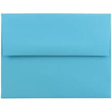 JAM Paper® A2 Colored Invitation Envelopes, 4.375 x 5.75, Blue Recycled, 25/Pack (WDBH600)