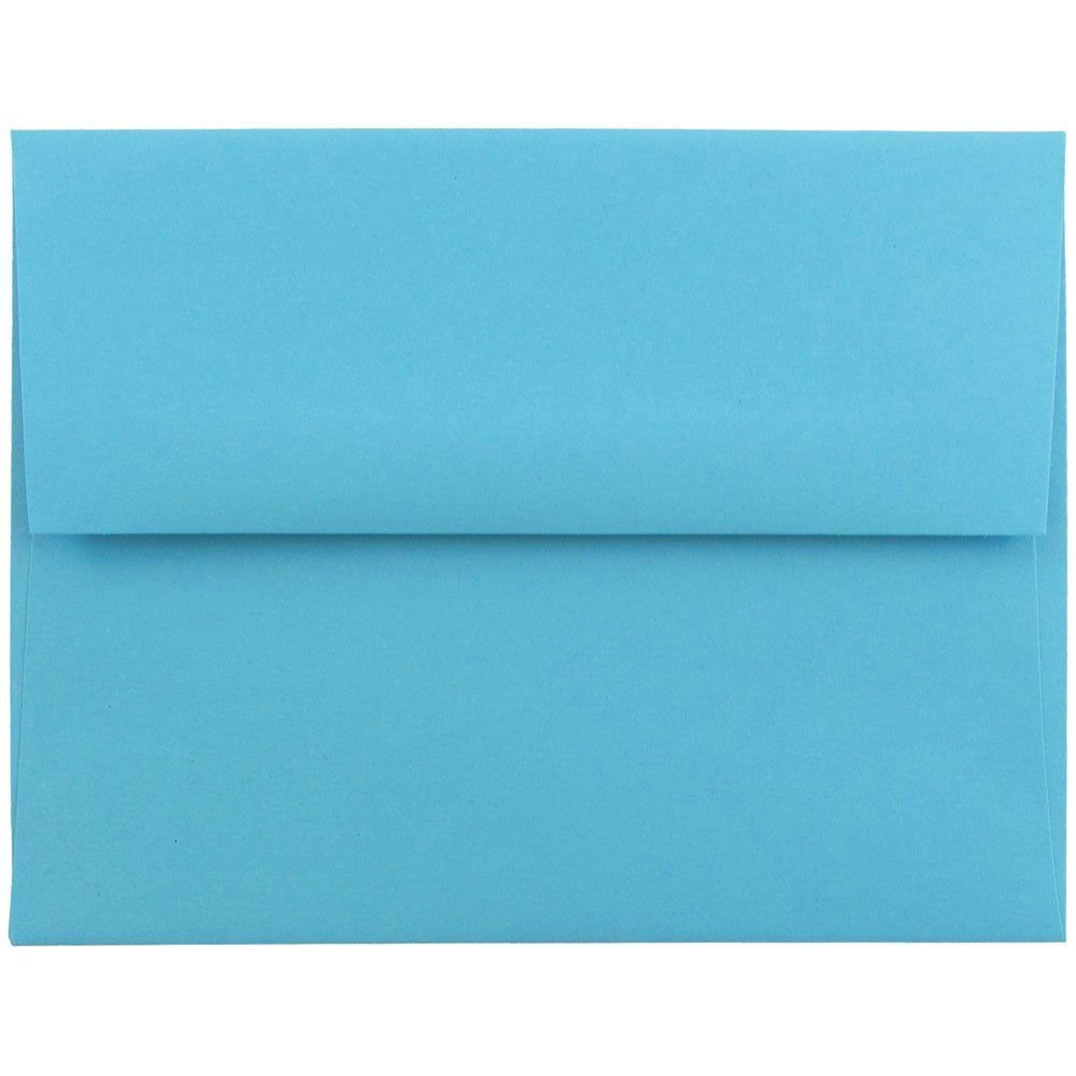 JAM Paper® A2 Colored Invitation Envelopes, 4.375 x 5.75, Blue Recycled, 25/Pack (WDBH600)