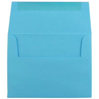 JAM Paper® A2 Colored Invitation Envelopes, 4.375 x 5.75, Blue Recycled, 25/Pack (WDBH600)