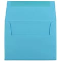 JAM Paper® A2 Colored Invitation Envelopes, 4.375 x 5.75, Blue Recycled, 25/Pack (WDBH600)