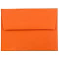 JAM Paper A2 Colored Invitation Envelopes, 4.375 x 5.75, Orange Recycled, 50/Pack (WDBH602I)