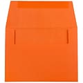 JAM Paper® A2 Colored Invitation Envelopes, 4.375 x 5.75, Orange Recycled, 25/Pack (WDBH602)