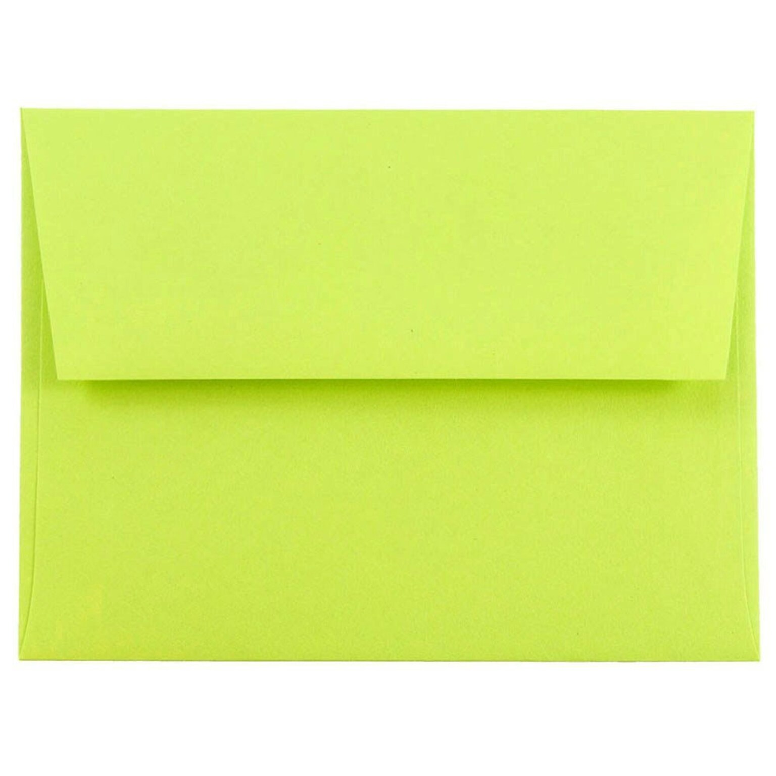 JAM Paper A2 Colored Invitation Envelopes, 4.375 x 5.75, Ultra Lime Green, 25/Pack (WDBH610)