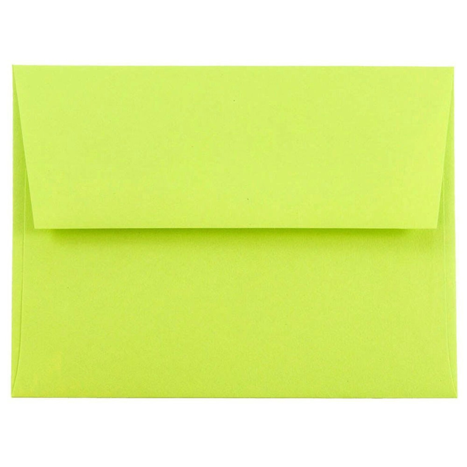 JAM Paper A2 Colored Invitation Envelopes, 4.375 x 5.75, Ultra Lime Green, 25/Pack (WDBH610)