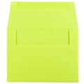 JAM Paper A2 Colored Invitation Envelopes, 4.375 x 5.75, Ultra Lime Green, 25/Pack (WDBH610)