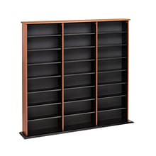 Prepac™ Triple Width Wall Storage, Cherry and Black