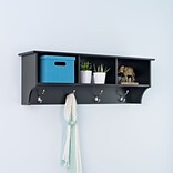 Prepac™ Sonoma Entryway Cubbie Shelf, 48 x 11.5, Black