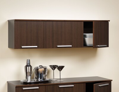 Prepac™ Coal Harbor Wall Mounted Hutch, 47.25 x 13 x 12, Espresso (ECHW-0203-1)