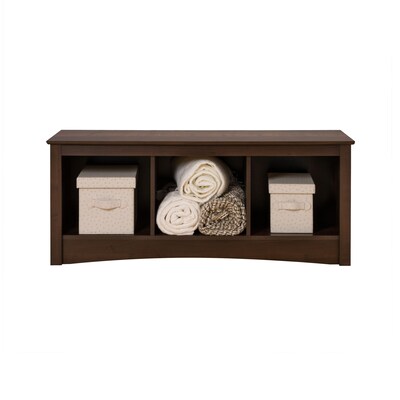 Prepac™ Composite Wood Cubbie Bench, Espresso
