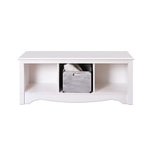 Prepac™ Composite Wood Cubbie Bench, White