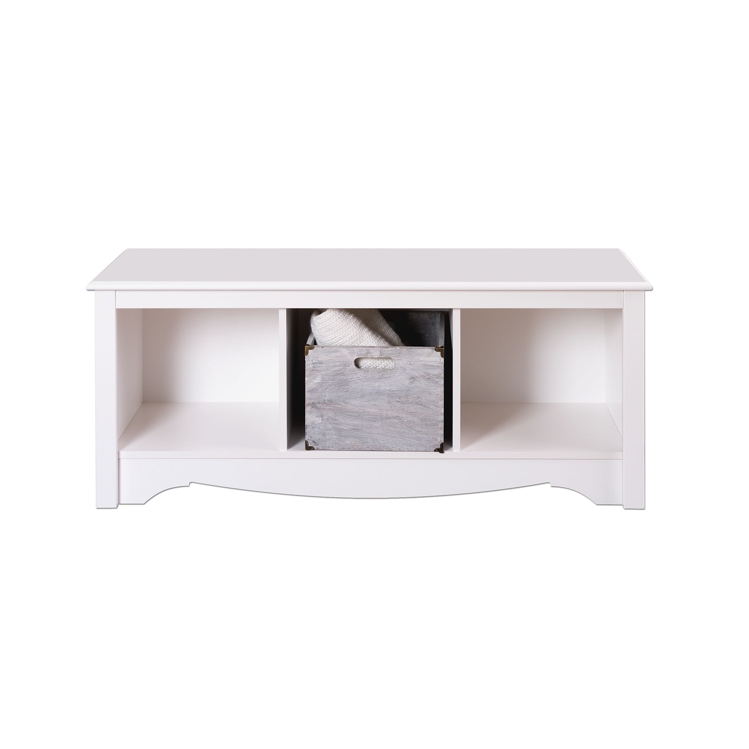 Prepac™ Composite Wood Cubbie Bench, White