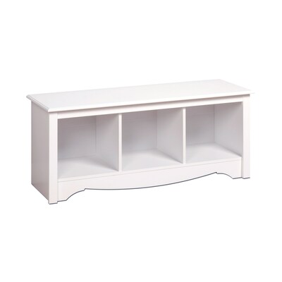 Prepac™ Composite Wood Cubbie Bench, White