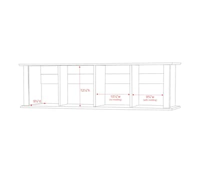 Prepac™ Wall Mounted Desk Hutch, 48" x 11.5", White (WHD-1348)