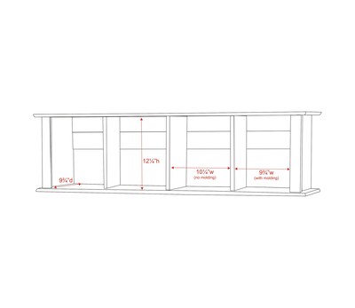 Prepac™ Wall Mounted Desk Hutch, 48 x 11.5, White (WHD-1348)