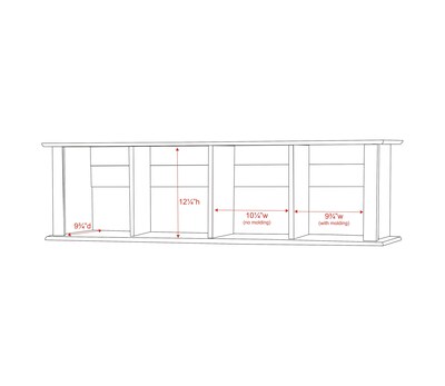 Prepac™ Wall Mounted Desk Hutch, 48" x 11.5", White (WHD-1348)