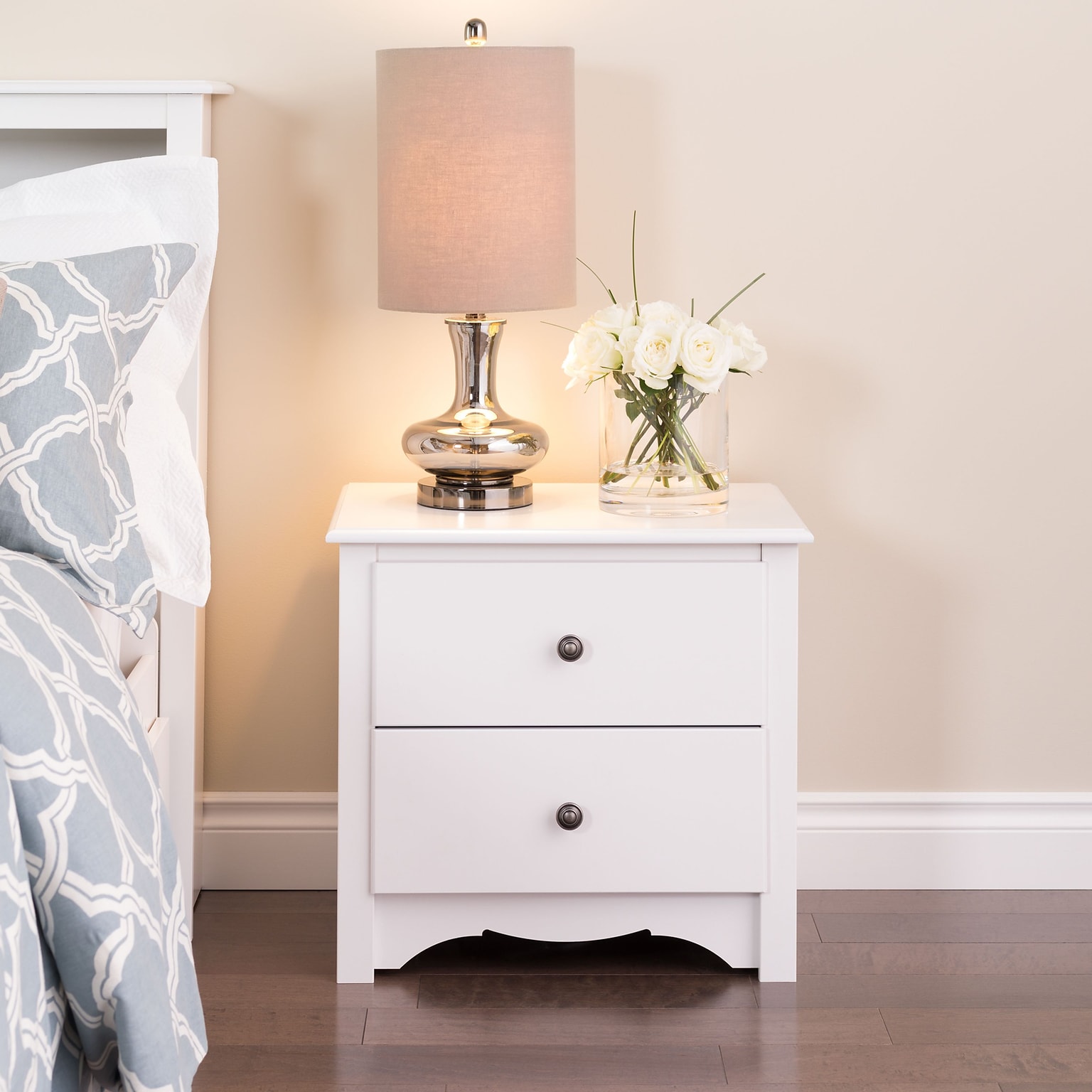 Prepac™ 21.75 Monterey 2 Drawer Nightstand, White