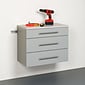 Prepac™ HangUps Laminate 3 Drawer Base Storage Cabinet, Light Gray (GSCW-0730-1)