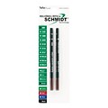 Schmidt 888 Safety Ceramic Rollerball Plastic Tube Refill, Fits Universal Pens, Broad, Black, 2 Pack (SC58113)