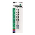 Schmidt 6040 Fineliner W/ Spring Loaded Refill, Fits Most Capped Rollerball Pens, Medium, Black, 2 Pack (SC58117)