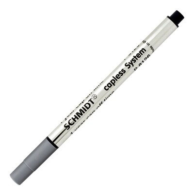 Schmidt 8126 Rollerball Short Capless Refill, Fine, Black, 2 Pack (SC58119)