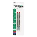 Schmidt 8126 Rollerball Short Capless Refill, Fine, Red, 2 Pack (SC58121)
