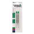 Schmidt P900 Ballpoint TC Ball Parker Style Refill, fits Parker ballpoint pens, Medium, Green, 2 Pack (SC58138)