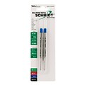 Schmidt P900 Ballpoint TC Ball Parker Style Refill, fits Parker ballpoint pens, Broad, Blue, 2 Pack (SC58142)