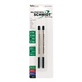 Schmidt P950 Megaline Pressurized Ballpoint Refill, fits Parker ballpoint pens, Medium, Black, 2 Pack (SC58147)