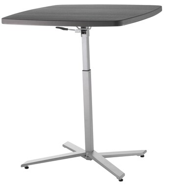 NPS #CTT3042 Cafe Time Adjustable-HeightTable, Charcoal Slate/Silver