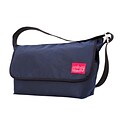 Manhattan Portage Waxed Vintage Messenger Bag Large Nylon Lining Navy (1607V-WCN NVY)