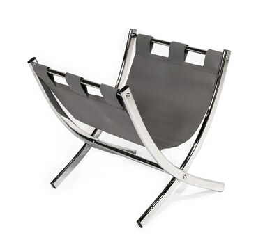 Monarch Specialties Grey Leather Magazine Rack ( I 2037 )