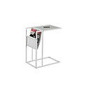 Monarch Specialties Accent Table in White With A Magazine Rack ( I 3067 )