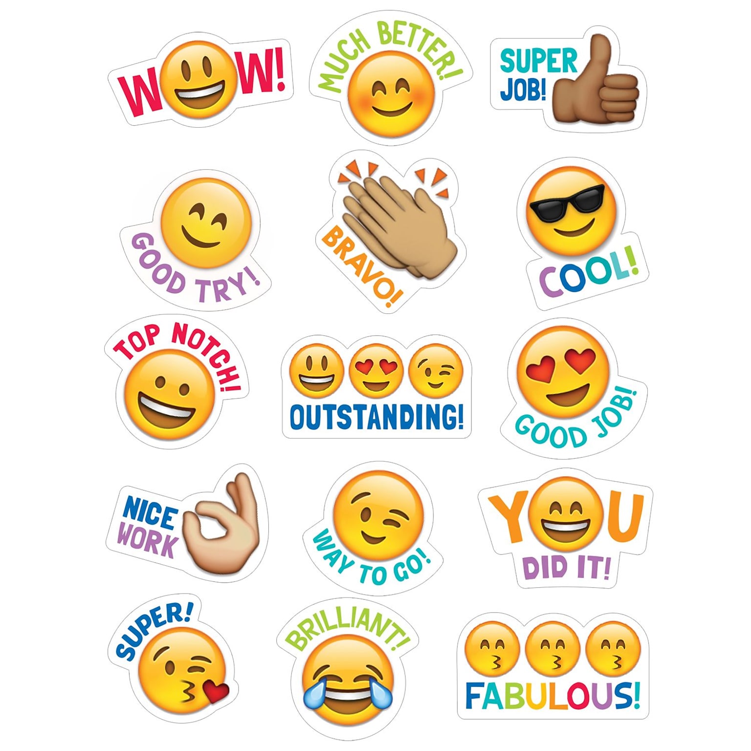 Creative Teaching Press Emoji Fun Rewards Stickers, 75 ct. (CTP4143)