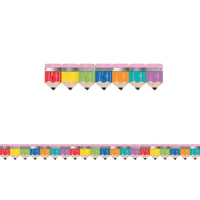 Creative Teaching Press Upcycle Style Rustic Pencils Border (35 x 2.75)