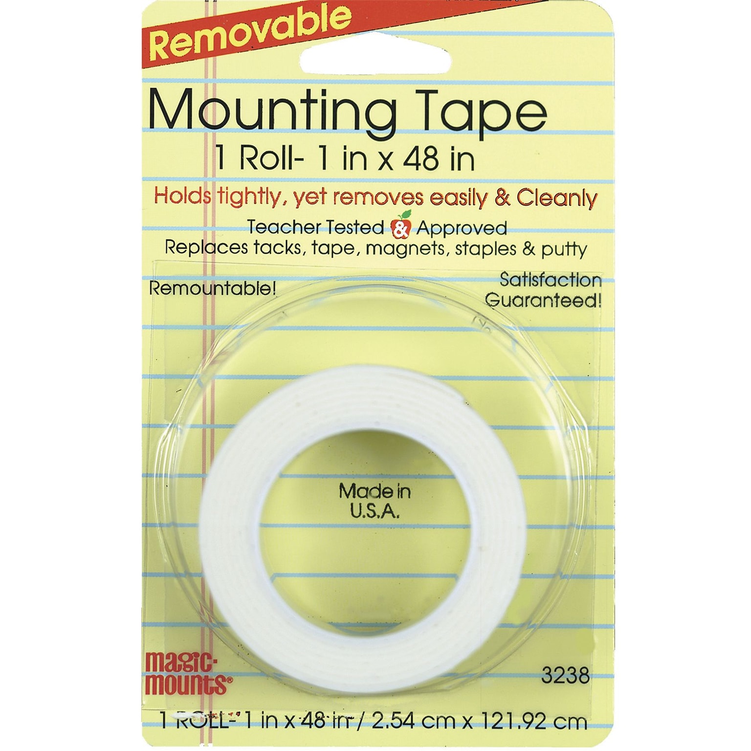 Miller Studio Remarkably Removable Magic Mounting Tape, 1 x 48, White, Bundle of 12 (MIL3238)