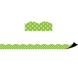 Teacher Created Resources Magnetic Borders, Lime Polka Dots (24 x 1.5)