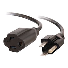 C2G 6ft 18 AWG Outlet Saver Power Extension Cord (NEMA 5-15P to NEMA 5-15R) Power Extension Cable 6