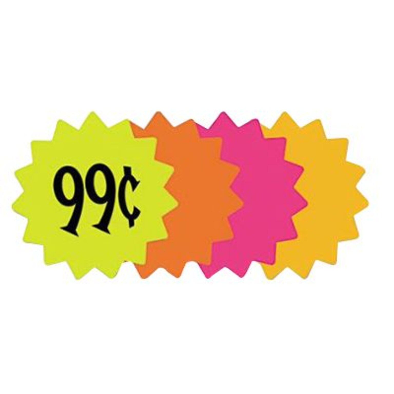 Die Cut Paper Signs, 4 Round, Assorted Colors, Pack of 60 Each (090249)