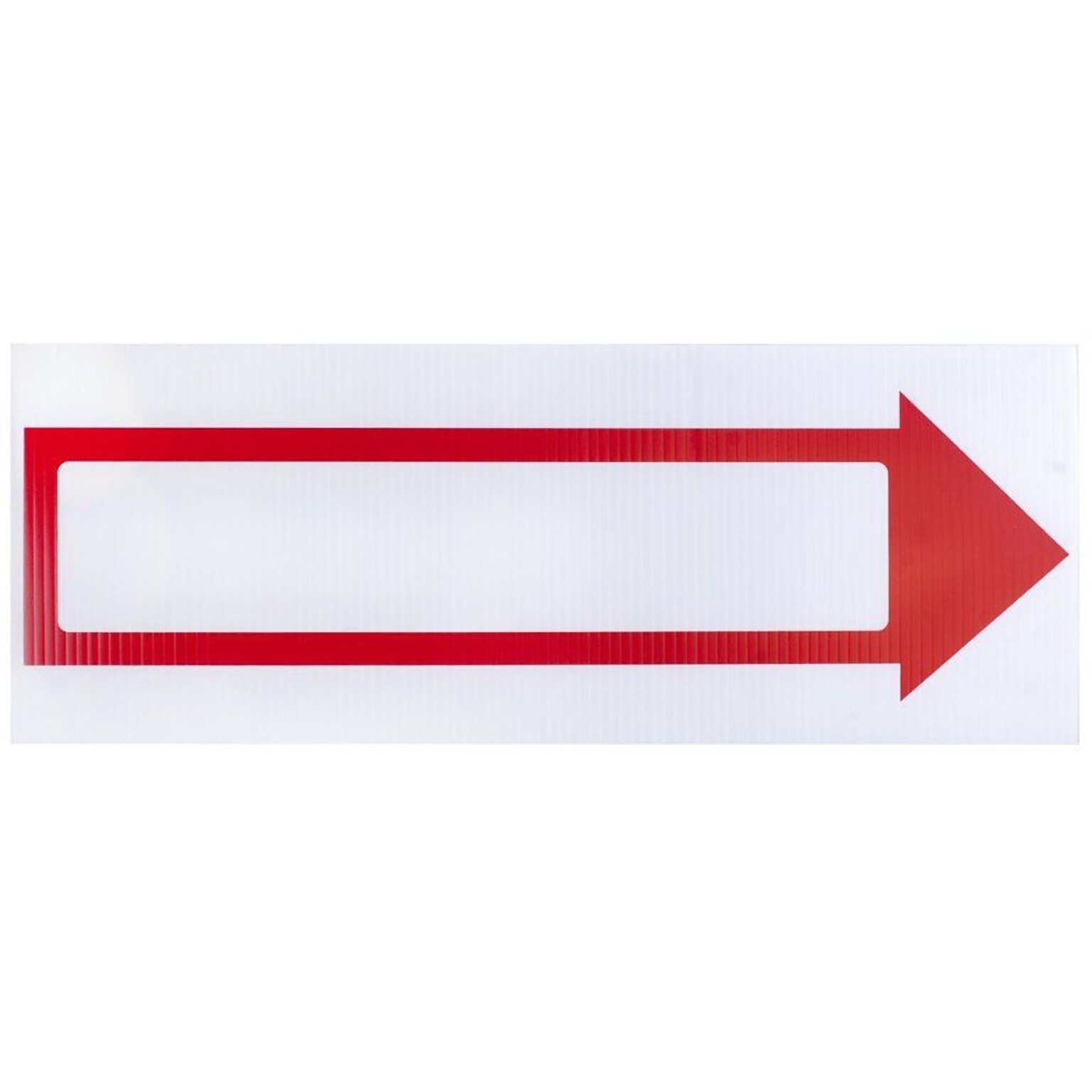 Cosco Stake Sign, 6 x 17, Blank White with Printed Red Arrow (098056)