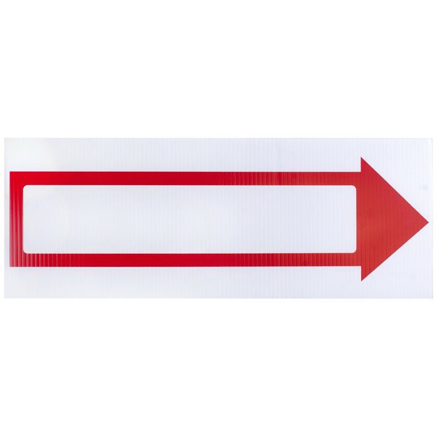 Stake Sign, 6 x 17, Blank White with Printed Red Arrow (098056)