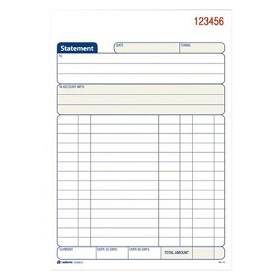 TOPS™ Carbonless Statement Book, 2-Part, 50 Forms/Book (DC5812-3)