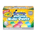 Crayola Washable Kids Paint, Assorted Colors, 2 oz., 6/Set (54-5000)