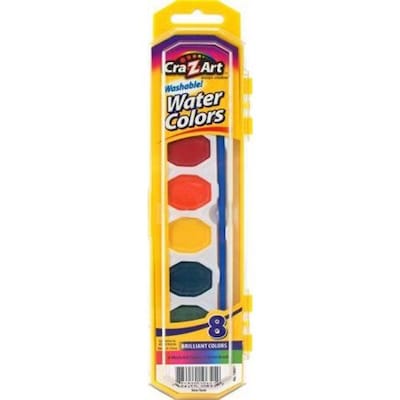 CRAYOLA WASHABLE WATERCOLORS PAINT SETS (6) TRAYS OF (8) COLORS ITEM #  53-0525