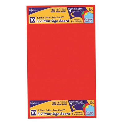 Geographics E-Z Print Printable Poster Board, For Laser, Inkjet Print, 8.50" x 14", 1 Each, Assorted